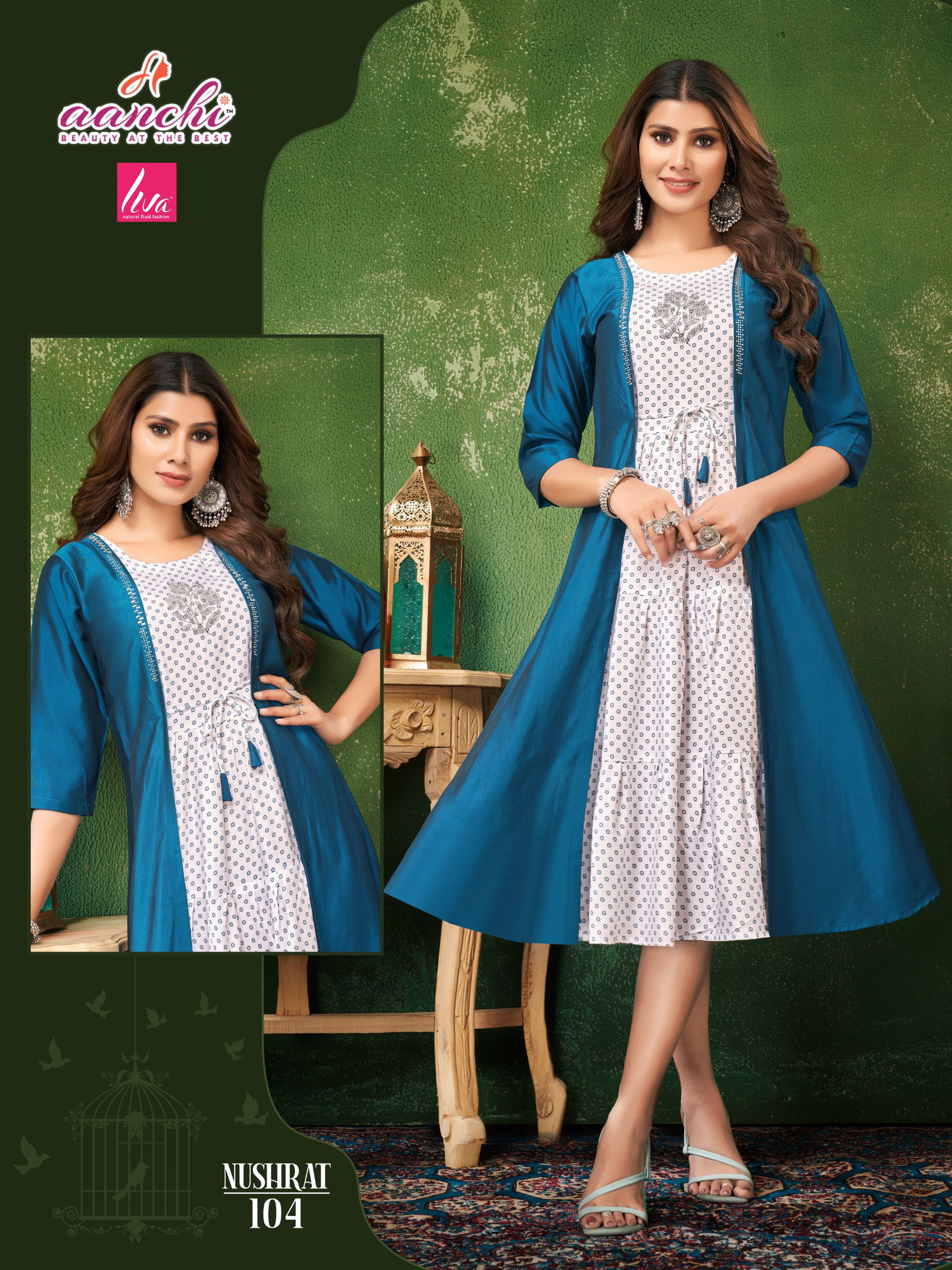 Nushrat By Aanchi Rayon Printed Designer Kurtis Wholesale Shop In Surat